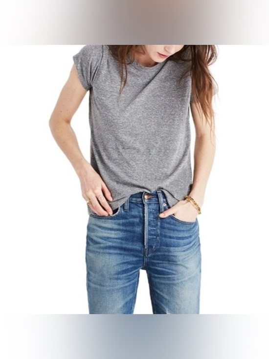Madewell Tops - Madewell Grey Triblend Ex-Boyfriend Tee Size Small NWT Short Sleeve Crew T-Shirt